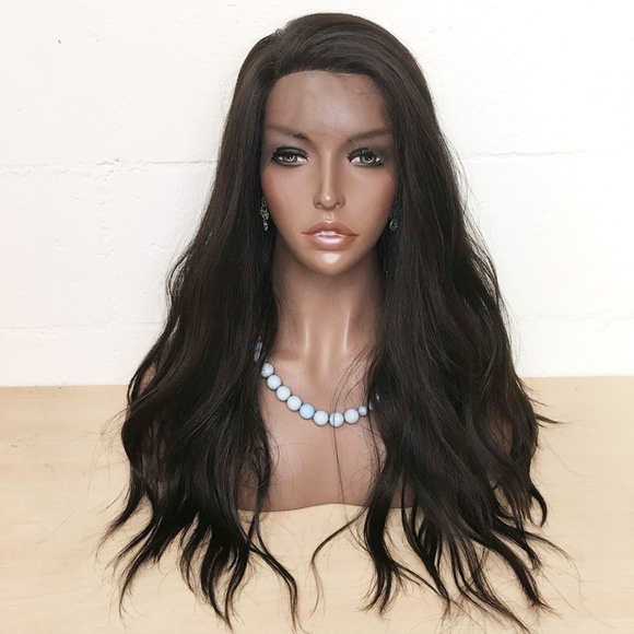 24" Black Wavy Lace Front Wig | BELLA - Picture 2 of 7